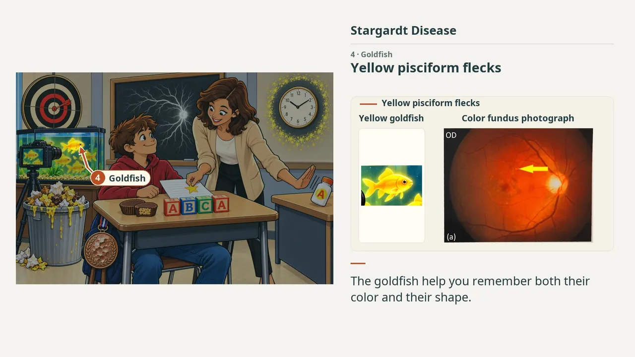 Stargardt disease lesson at 0:40: Follow the story